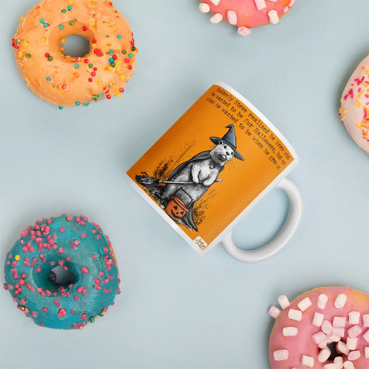 Halloween otter mug with doughnuts