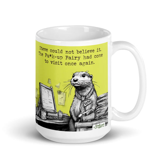 The Fu*k-Up Fairy otter mug, 15 oz