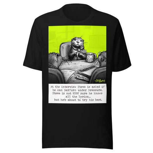 Under Pressure Steve otter t-shirt in Black