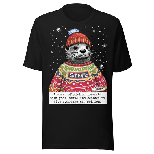 Christmas Opinions Steve otter t-shirt in Black