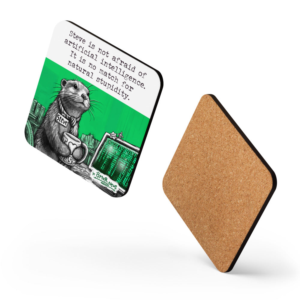 Artificial Intelligence Steve otter coaster from another angle