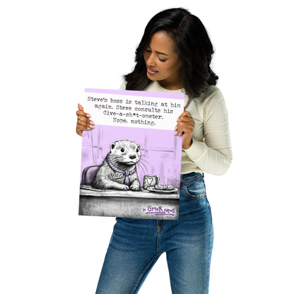 Give-a-sh*t-ometer Steve otter art print, photo 4
