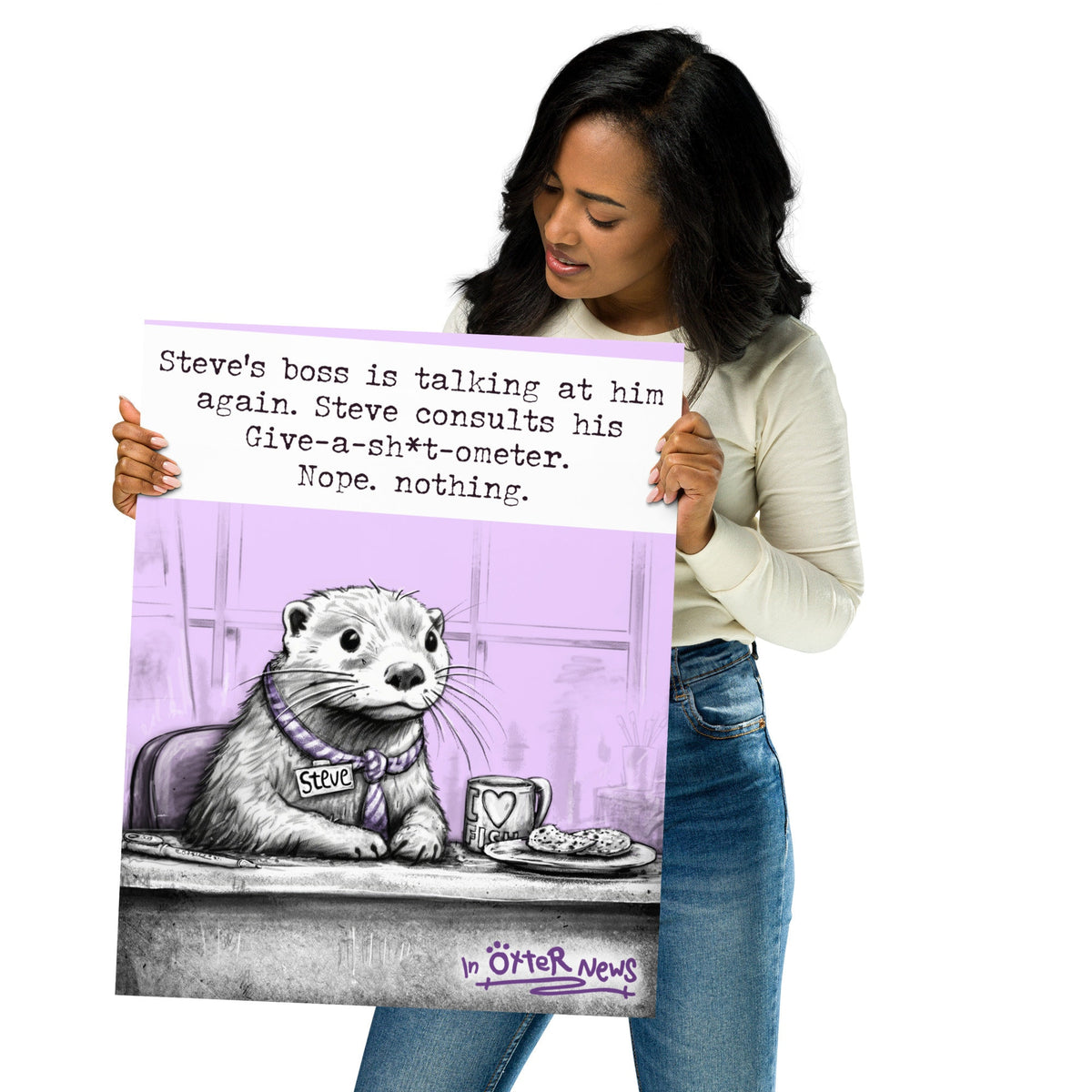 Give-a-sh*t-ometer Steve otter art print