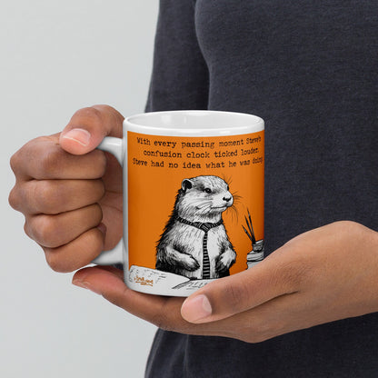 Person holding the Confusion Clock mug