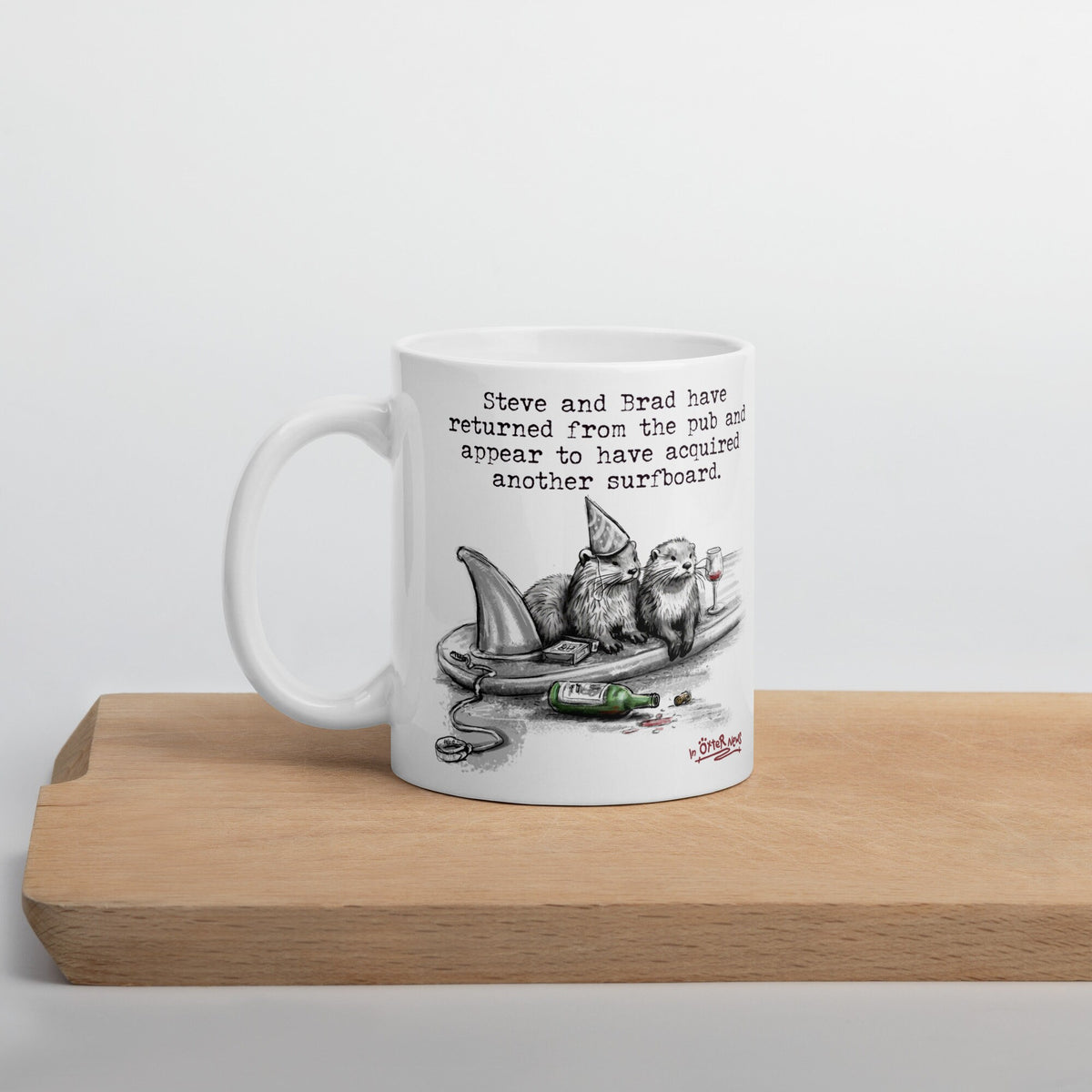 Return From The Pub mug on white, side view