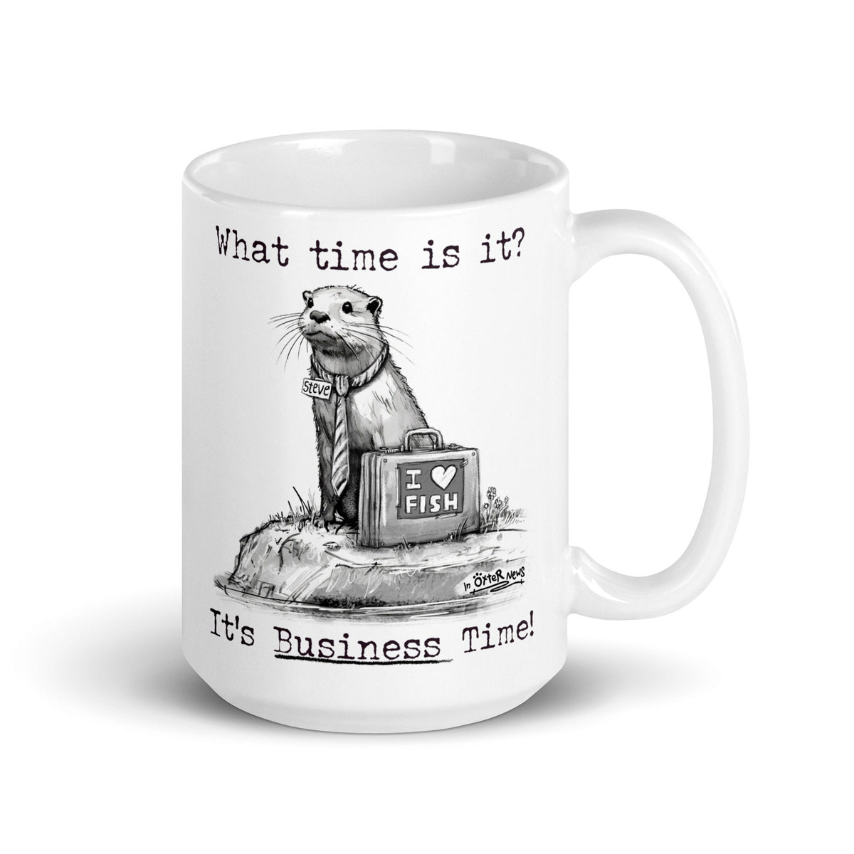 Business Time mug from the side