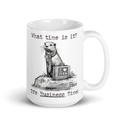 Business Time mug from the side