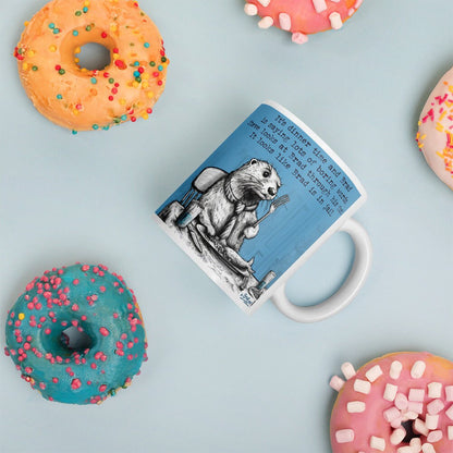 The Fork mug with doughnuts