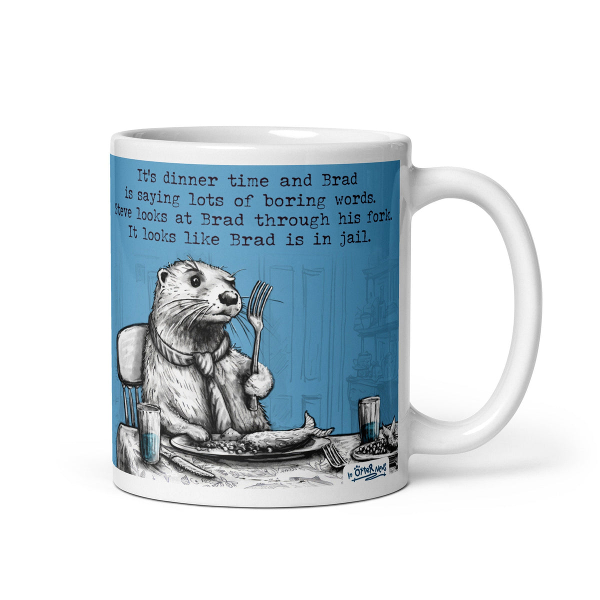 The Fork mug, 11 oz, on white