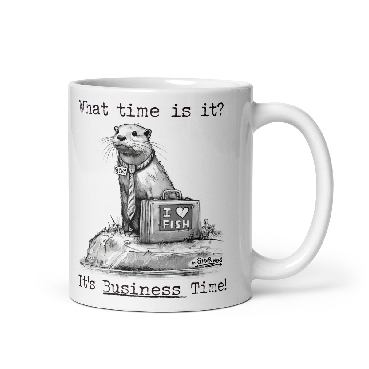Business Time mug on white