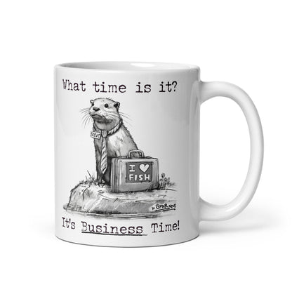 Business Time mug on white