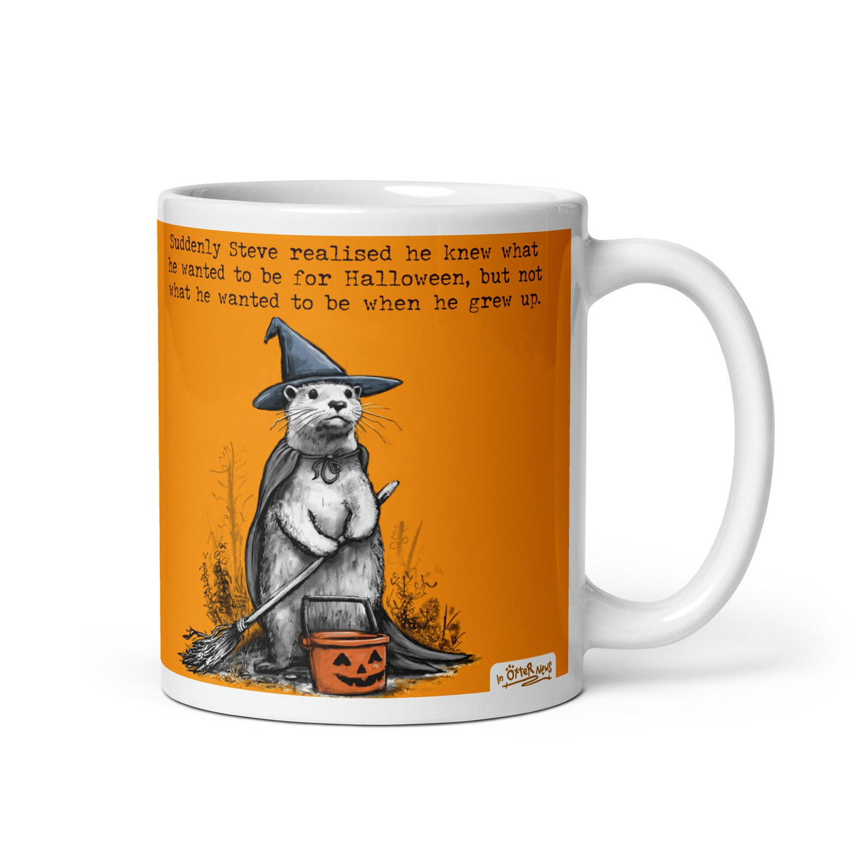 Halloween mug on white