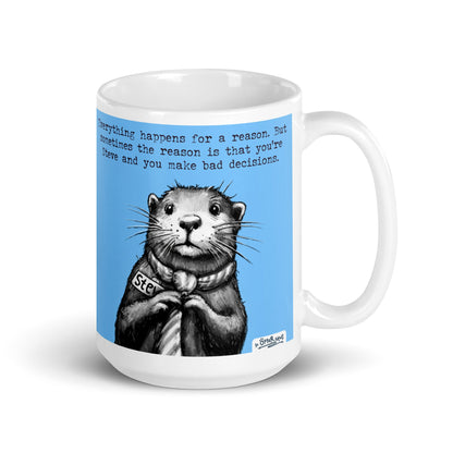 Bad Decisions mug on white