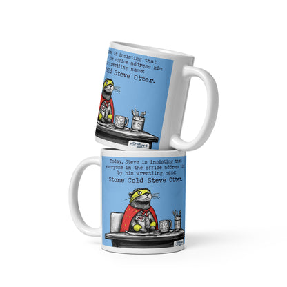 Stone Cold Steve Otter mug in both sizes, stacked