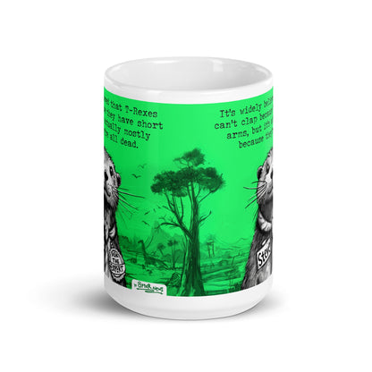 T-Rex mug from the side