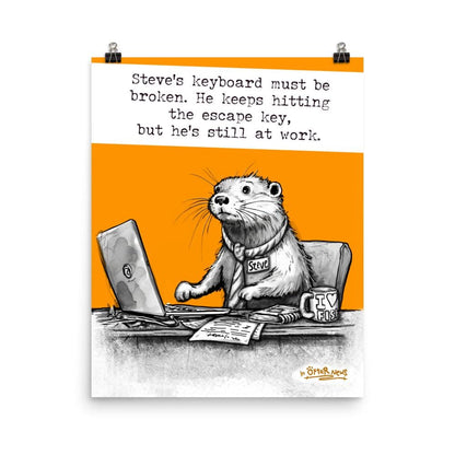 The Escape Key Steve otter art print
