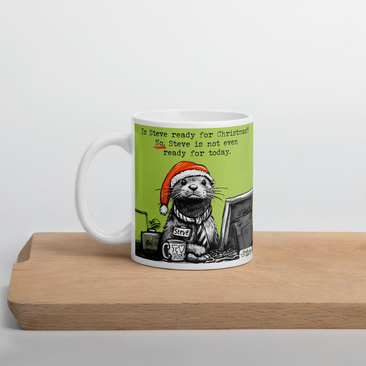 Ready For Christmas mug on a wooden board