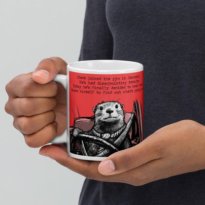 Holding The Gym otter mug