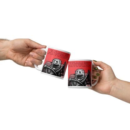 Two Gym mugs being passed between hands