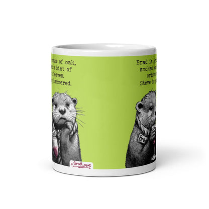 Hammered otter mug on a plain white background
