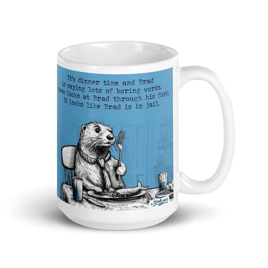 The Fork otter mug, 15 oz