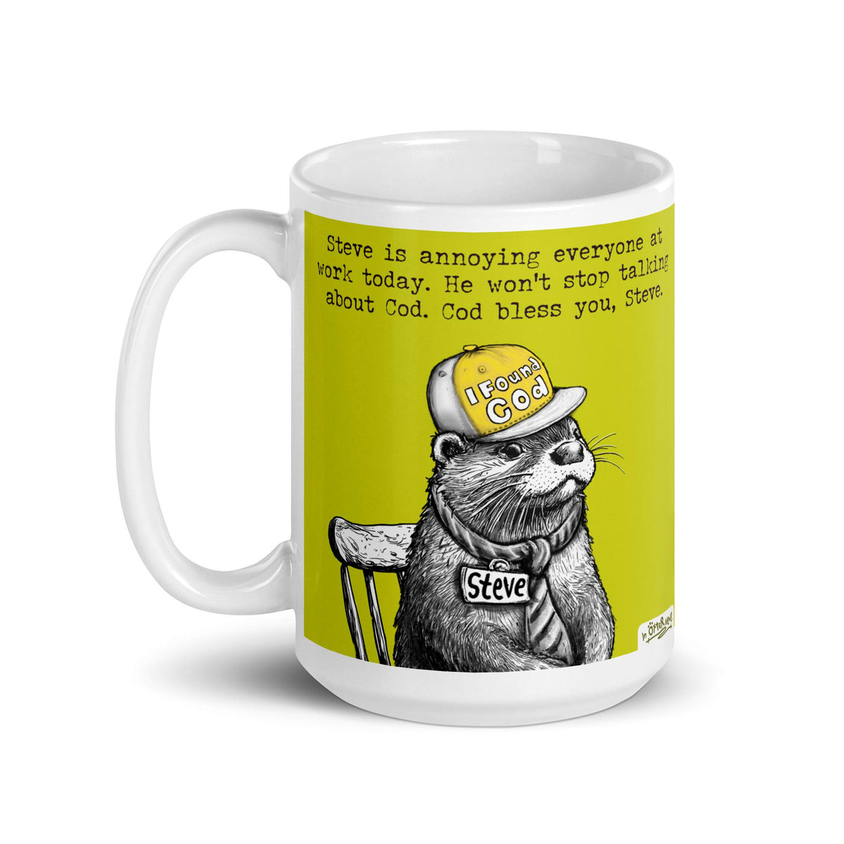 Finding Cod mug on white