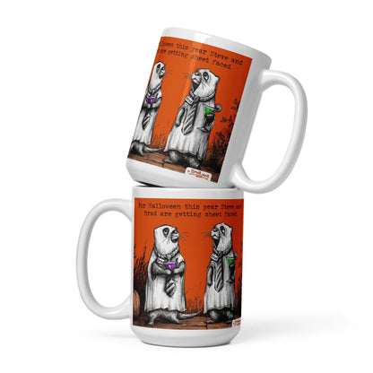 Sheet Faced mug in both sizes, stacked
