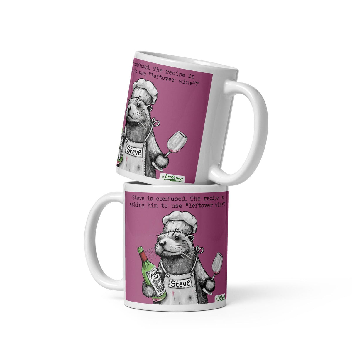 Leftover Wine mug in both sizes, stacked