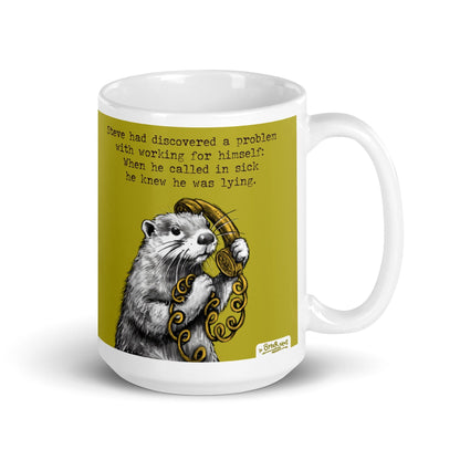 Working From Home otter mug, 15 oz