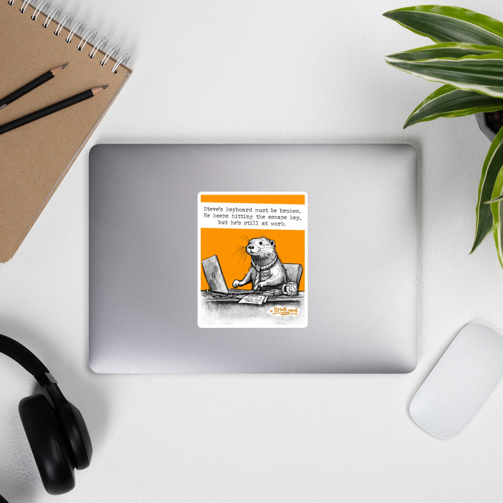 The Escape Key Steve otter sticker
