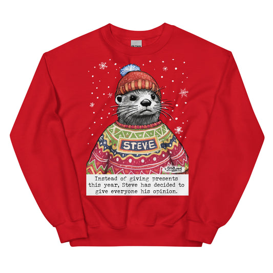 Christmas Opinions jumper in Red