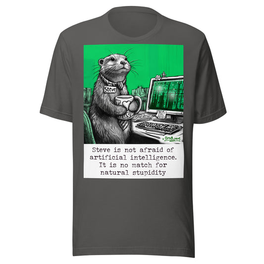 Artificial Intelligence Steve otter t-shirt in Asphalt