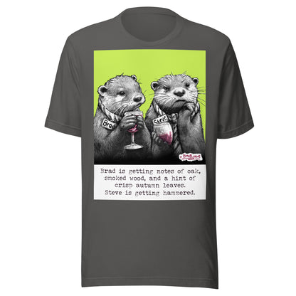 Hammered Steve otter t-shirt in Asphalt