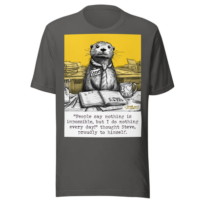 Doing Nothing Steve otter t-shirt in Asphalt
