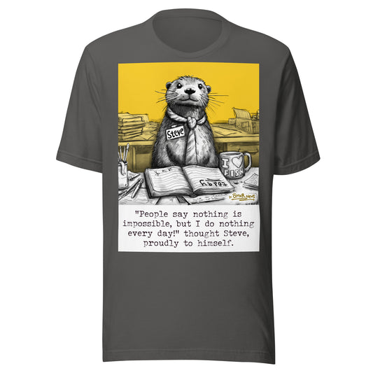 Doing Nothing Steve otter t-shirt in Asphalt
