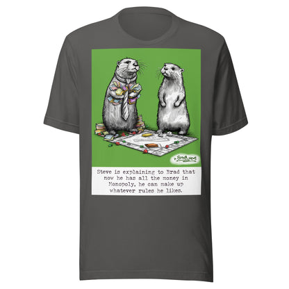 Monopoly Steve otter t-shirt in Asphalt