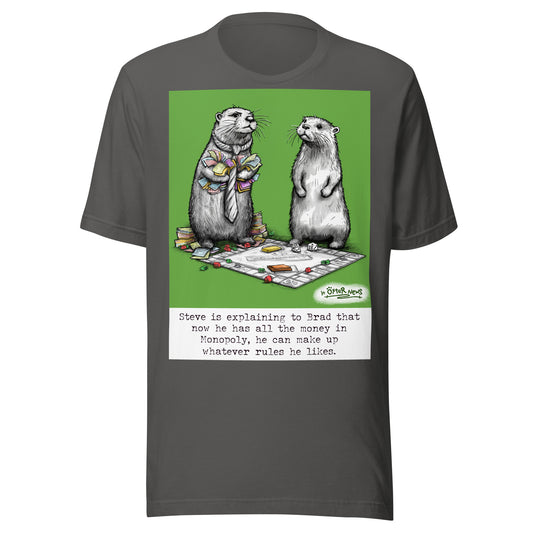 Monopoly Steve otter t-shirt in Asphalt