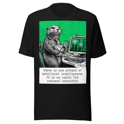 Artificial Intelligence Steve otter t-shirt in Black