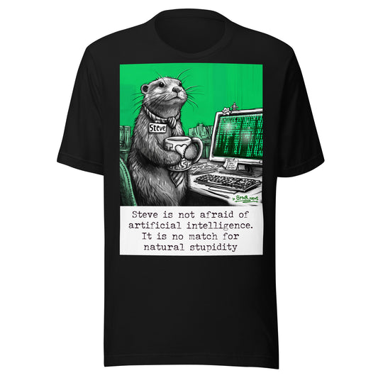 Artificial Intelligence Steve otter t-shirt in Black