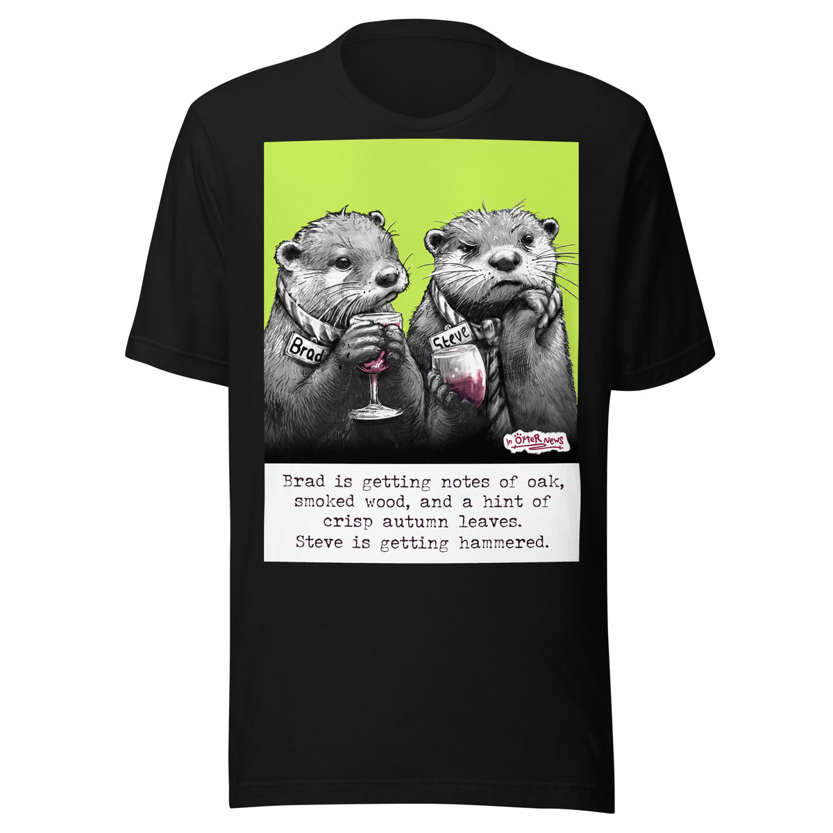 Hammered Steve otter t-shirt in Black
