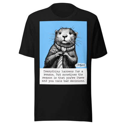 Bad Decisions Steve otter t-shirt in Black