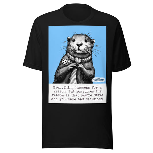 Bad Decisions Steve otter t-shirt in Black