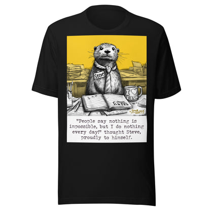 Doing Nothing Steve otter t-shirt in Black