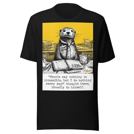 Doing Nothing Steve otter t-shirt in Black