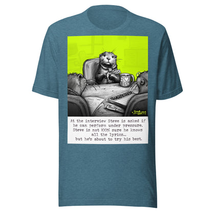Under Pressure Steve otter t-shirt in Heather Deep Teal