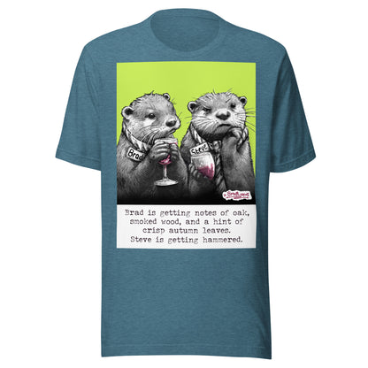 Hammered Steve otter t-shirt in Heather Deep Teal