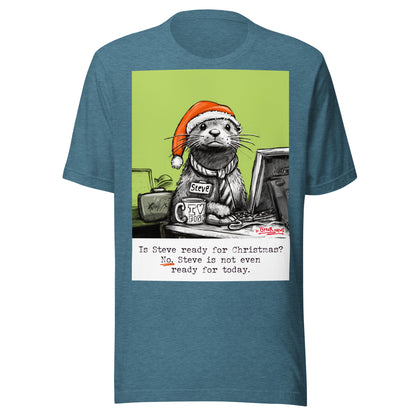 Ready For Christmas Steve otter t-shirt in Heather Deep Teal