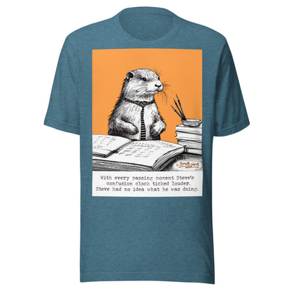 Confusion Clock Steve otter t-shirt in Heather Deep Teal