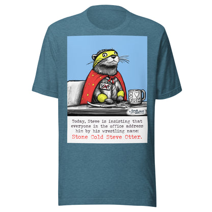 Stone Cold Steve Otter t-shirt in Heather Deep Teal