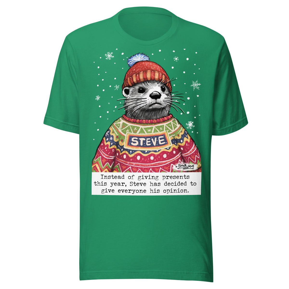 Christmas Opinions Steve otter t-shirt in Kelly